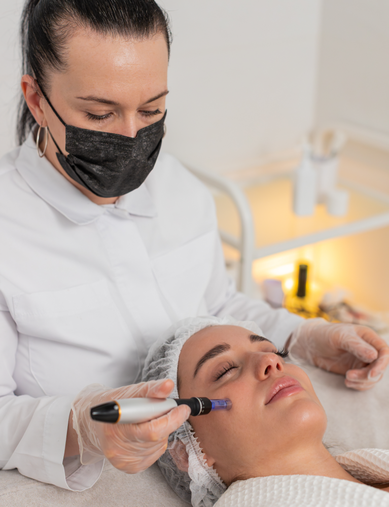 Dermatologist performing Exosome Skin Therapy Treatment in Chennai to improve skin texture, boost collagen production, reduce fine lines, and rejuvenate the skin.