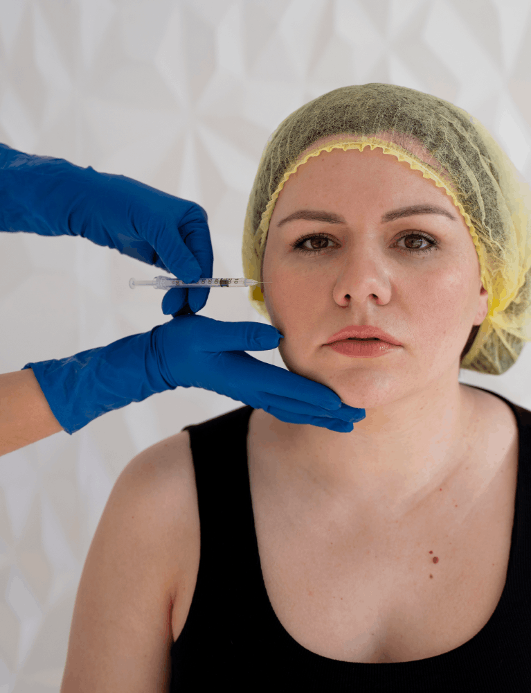 Dermatologist performing subcision treatment for acne scars on a patient at a skin clinic in Chennai.